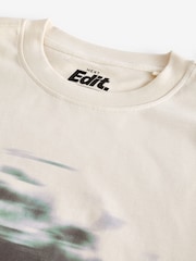 Ecru Statue Blur Relaxed Fit Urban Graphic Front Print T-Shirt - Image 6 of 7