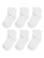 New Balance White Multipack Ankle Flat Socks - Image 1 of 3
