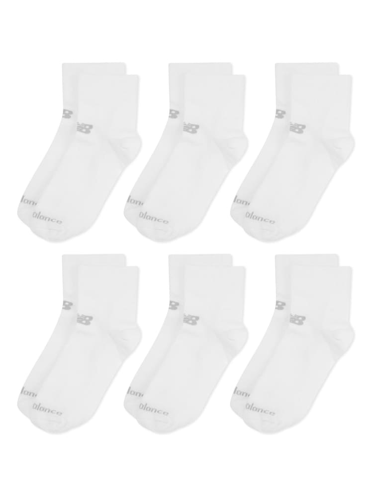 New Balance White Multipack Ankle Flat Socks - Image 1 of 3