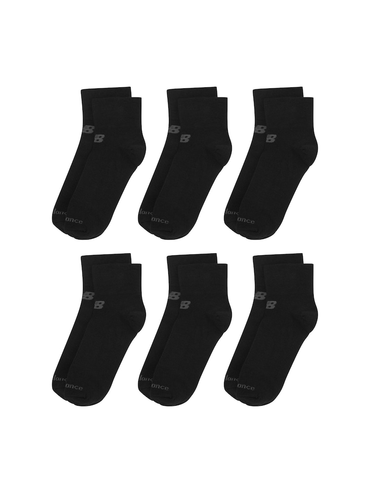 New Balance Black Multipack Ankle Flat Socks - Image 1 of 3