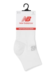 New Balance White Multipack Ankle Flat Socks - Image 3 of 3