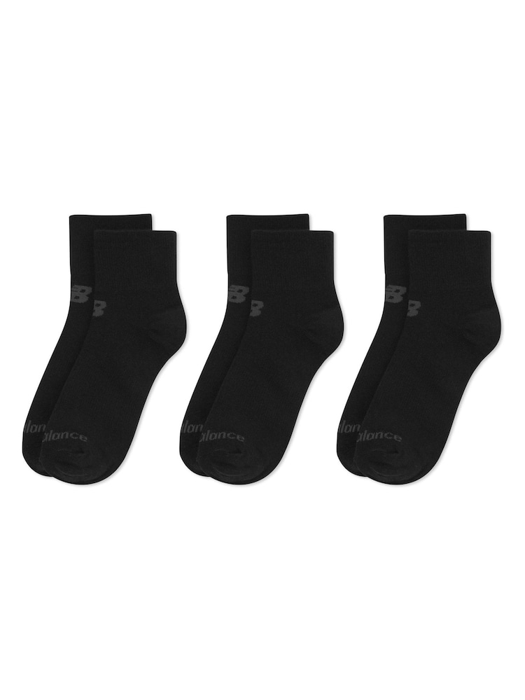New Balance Black Multipack Ankle Flat Socks - Image 1 of 3