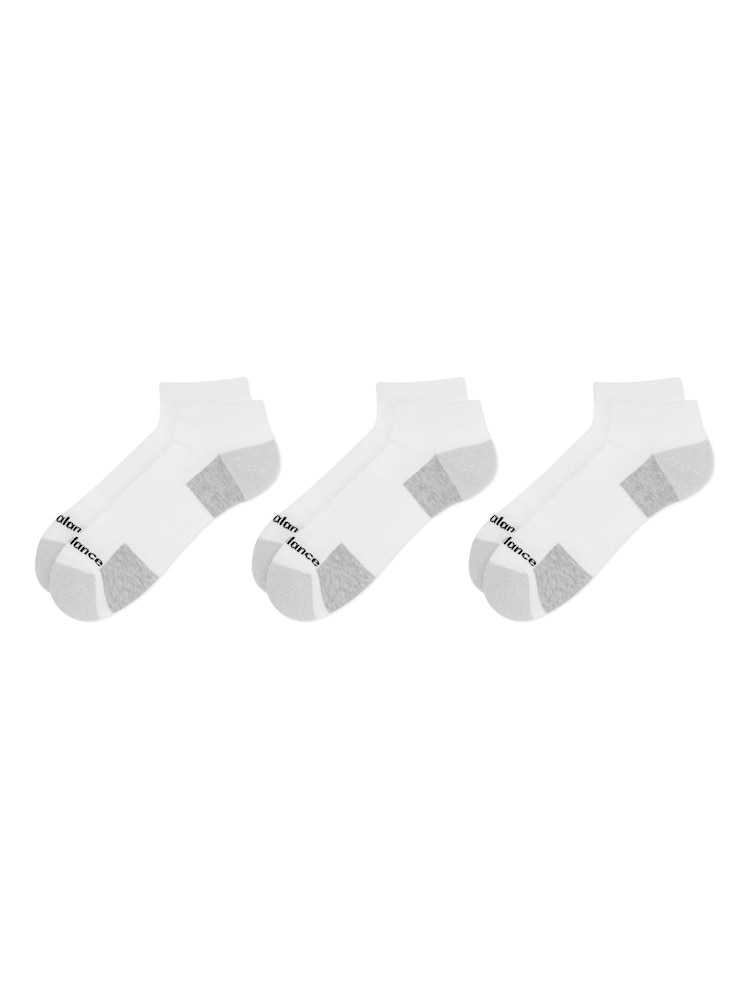 New Balance White Multipack Cushioned Low Cut Socks - Image 1 of 3