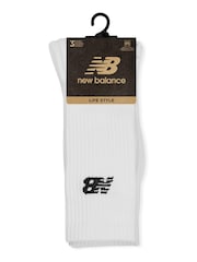 New Balance White Everyday Crew Socks 3 Pack - Image 3 of 3