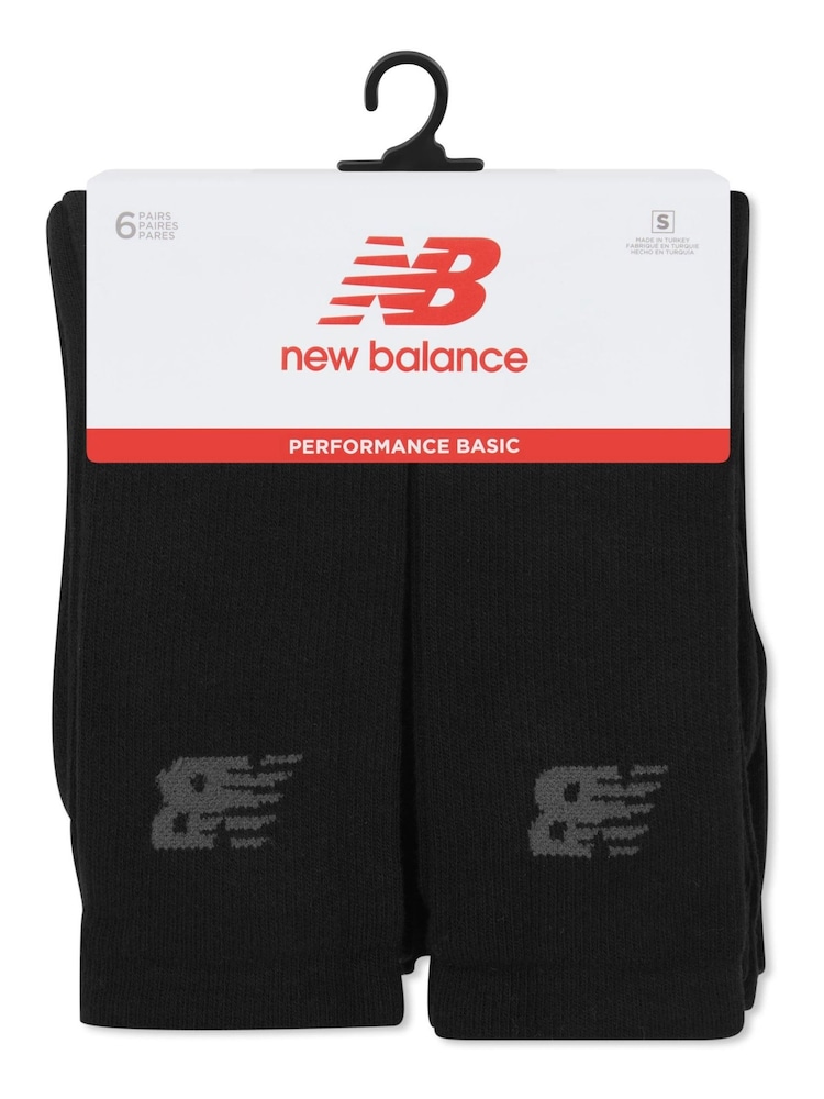 New Balance Black Multipack Sports Cushioned Crew Socks - Image 3 of 3
