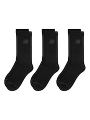 New Balance Black Sports Cushioned Crew Socks 3 Pack - Image 1 of 3