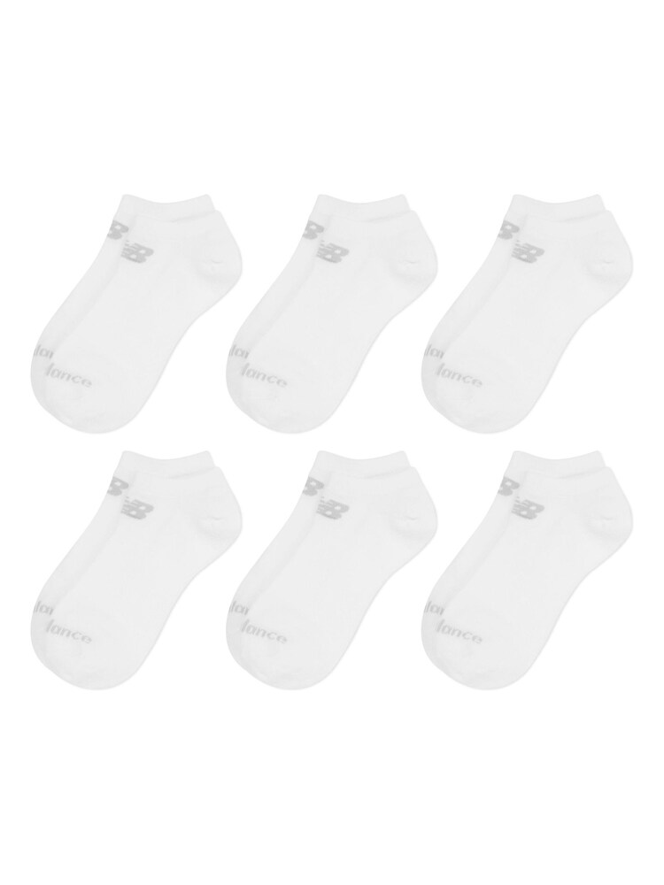 New Balance White Multipack No Show Trainer Liner Socks - Image 1 of 3 New Balance White Multipack No Show Trainer Liner Socks - Image 1 of 3