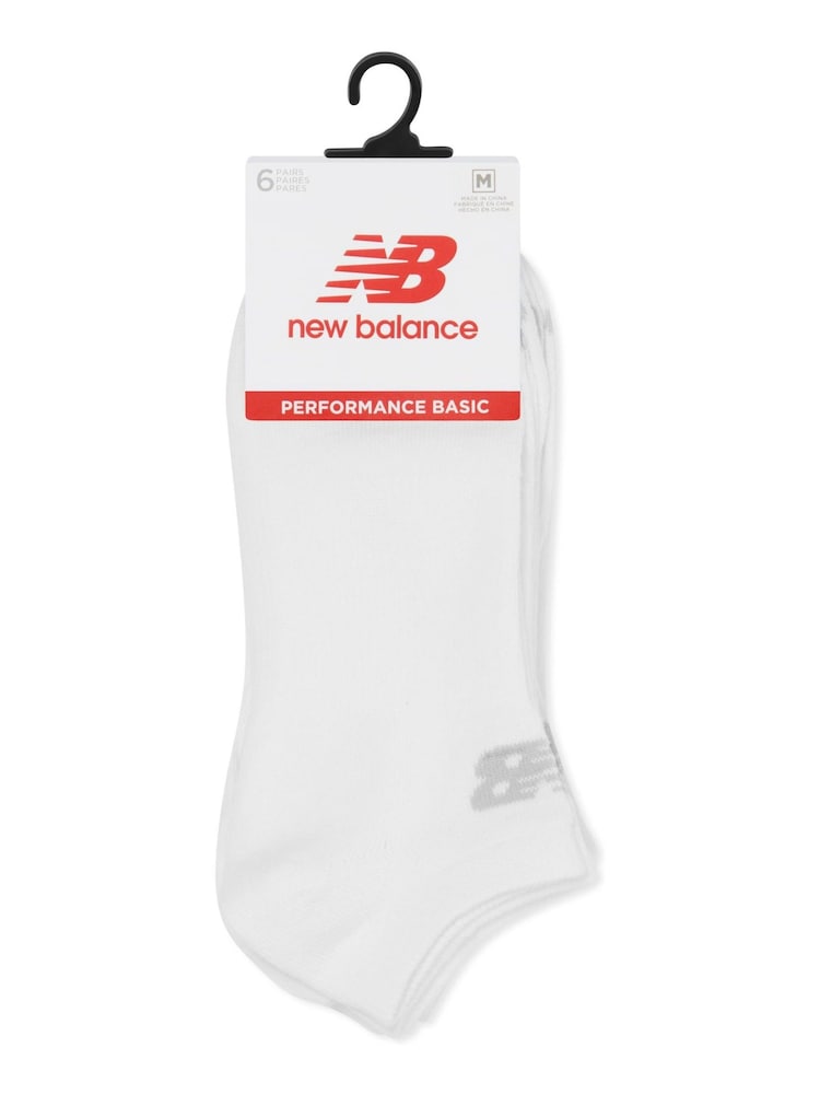 New Balance White Multipack No Show Trainer Liner Socks - Image 3 of 3 New Balance White Multipack No Show Trainer Liner Socks - Image 3 of 3
