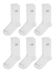 New Balance White Multipack Sports Cushioned Crew Socks - Image 1 of 3