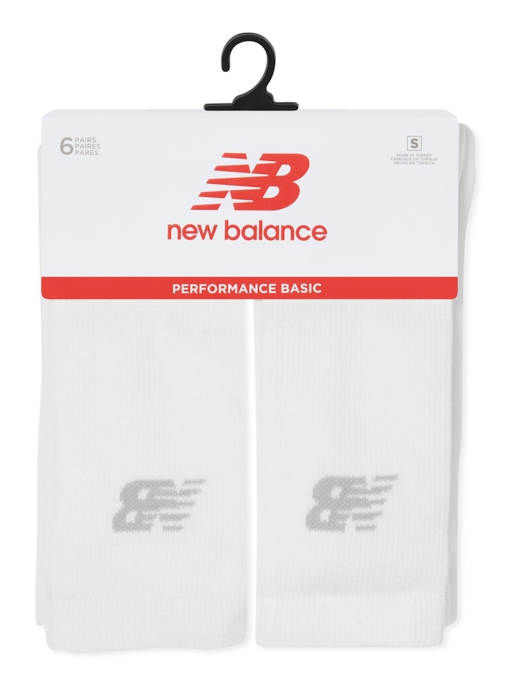 New Balance White Multipack Sports Cushioned Crew Socks - Image 3 of 3