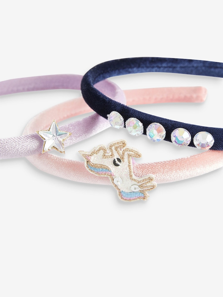 Light Pink Unicorn and Star Alicebands 3 Pack - Image 2 of 2 Light Pink Unicorn and Star Alicebands 3 Pack - Image 2 of 2