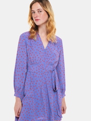 Whistles Purple Scattered Petals Print Dress - Image 1 of 3