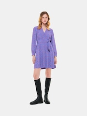 Whistles Purple Scattered Petals Print Dress - Image 2 of 3