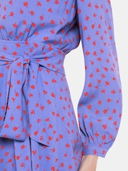 Whistles Purple Scattered Petals Print Dress - Image 3 of 3