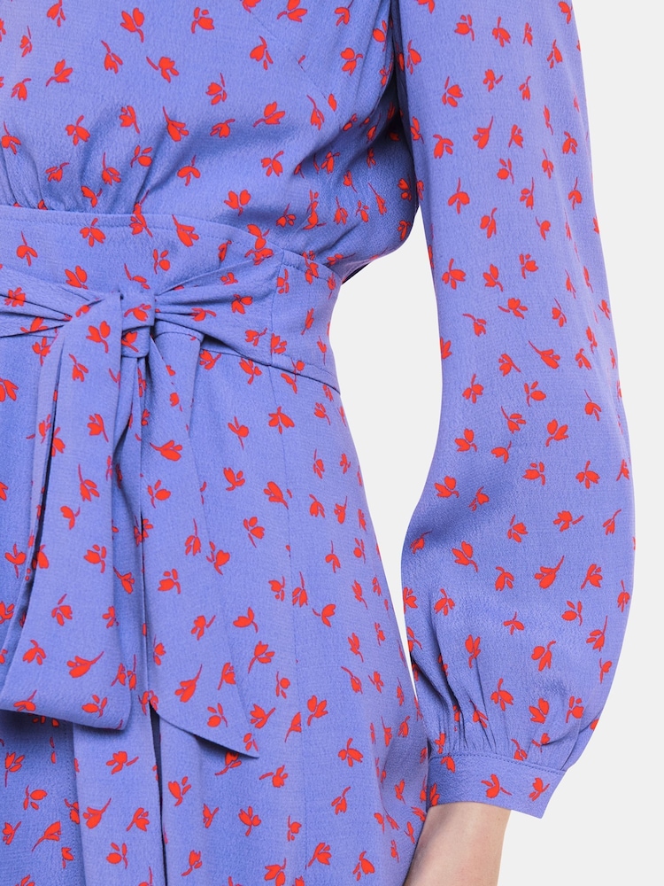 Whistles Purple Scattered Petals Print Dress - Image 3 of 3
