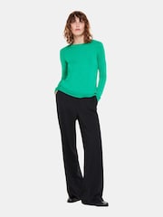 Whistles Green Annie Sparkle Crew Neck Jumper - Image 1 of 5