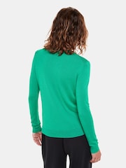 Whistles Green Annie Sparkle Crew Neck Jumper - Image 2 of 5