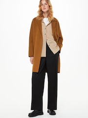 Whistles Julia Wool Double Faced Brown Coat - Image 1 of 5