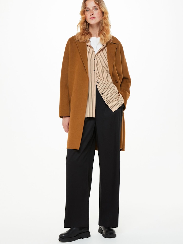 Whistles Julia Wool Double Faced Brown Coat - Image 1 of 5