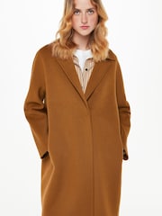 Whistles Julia Wool Double Faced Brown Coat - Image 2 of 5