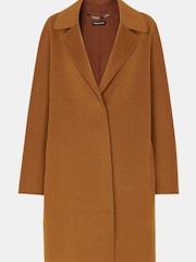Whistles Julia Wool Double Faced Brown Coat - Image 5 of 5