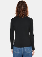 Whistles Black Knitted Maja Polo Neck Knit Jumper - Image 2 of 4
