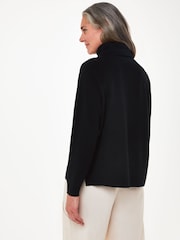 Whistles Black Cashmere Roll Neck Jumper - Image 2 of 5