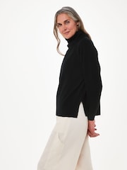 Whistles Black Cashmere Roll Neck Jumper - Image 3 of 5