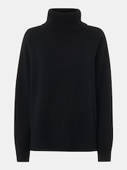 Whistles Black Cashmere Roll Neck Jumper - Image 5 of 5