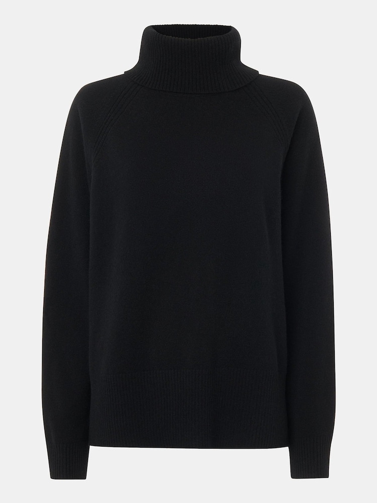 Whistles Black Cashmere Roll Neck Jumper - Image 5 of 5