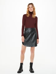 Whistles Red Essential Ribbed Polo Shirt - Image 4 of 5