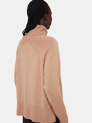 Whistles Brown Cashmere Roll Neck Jumper - Image 2 of 5