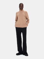 Whistles Brown Cashmere Roll Neck Jumper - Image 3 of 5