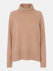 Whistles Brown Cashmere Roll Neck Jumper - Image 5 of 5