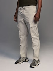 Ecru/White Regular Fit Stretch Utility Cargo Trousers - Image 1 of 9