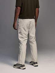 Ecru/White Regular Fit Stretch Utility Cargo Trousers - Image 3 of 9