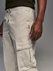 Ecru/White Regular Fit Stretch Utility Cargo Trousers - Image 4 of 9
