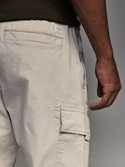 Ecru/White Regular Fit Stretch Utility Cargo Trousers - Image 5 of 9