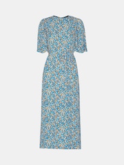 Whistles Natural Ditsy Bouquet Tallie Midi Dress - Image 5 of 5