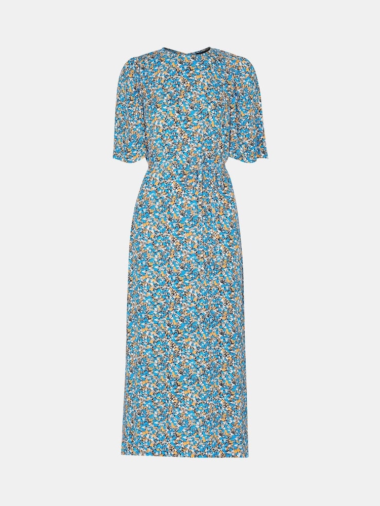Whistles Natural Ditsy Bouquet Tallie Midi Dress - Image 5 of 5