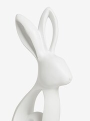 White Ribbon Bunny Ornament - Image 2 of 4