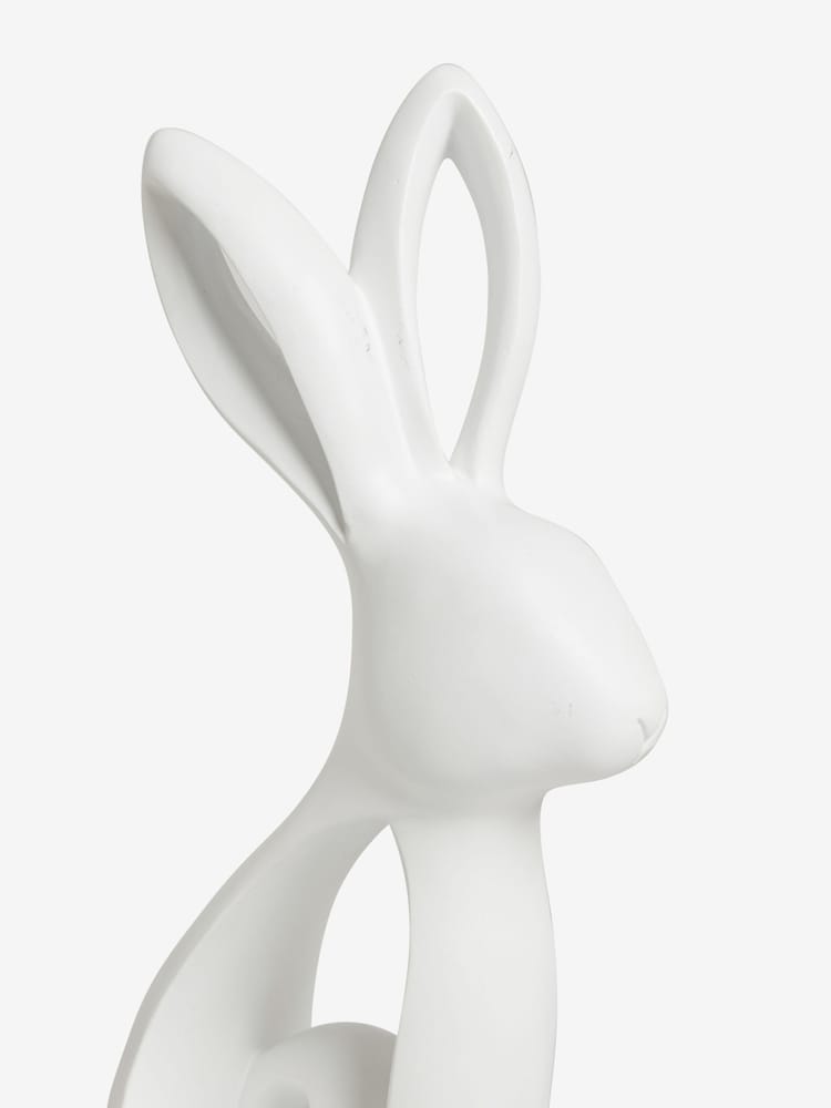 White Ribbon Bunny Ornament - Image 2 of 4