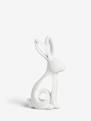 White Ribbon Bunny Ornament - Image 4 of 4