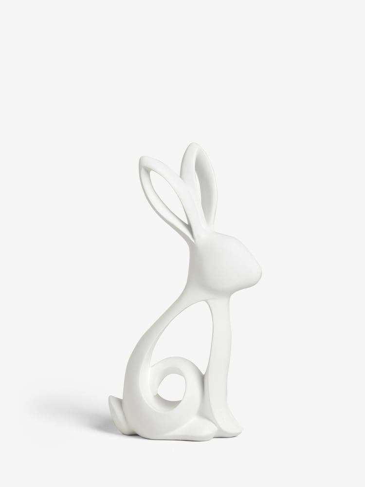 White Ribbon Bunny Ornament - Image 4 of 4