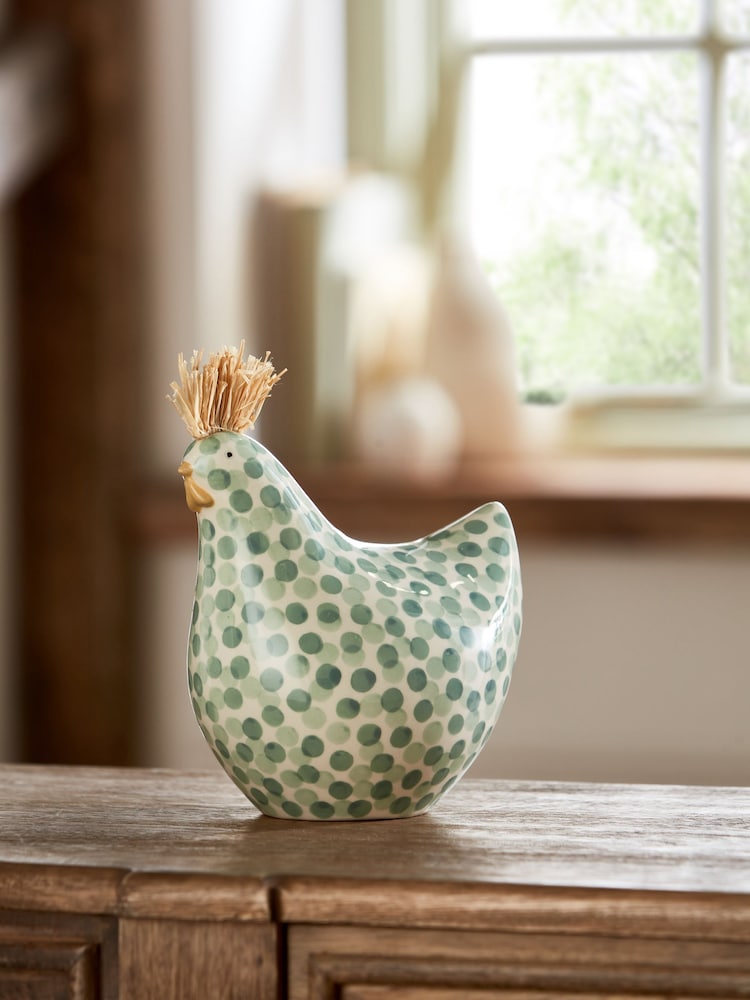 Sage Green Chicken Ornament - Image 1 of 4
