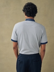 Blue Textured Polo Shirt - Image 2 of 6
