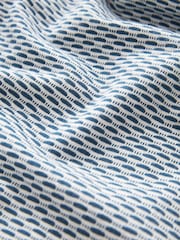 Blue Textured Polo Shirt - Image 6 of 6