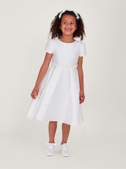 Monsoon Natural Pearl Belt Henrietta Duchess Dress - Image 1 of 3