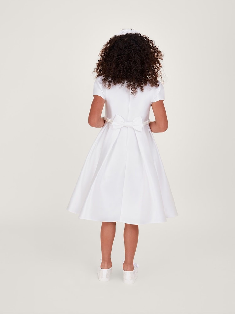 Monsoon Natural Pearl Belt Henrietta Duchess Dress - Image 2 of 3