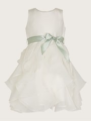 Monsoon Natural Baby Cannes Organza Ruffle Dress - Image 1 of 3